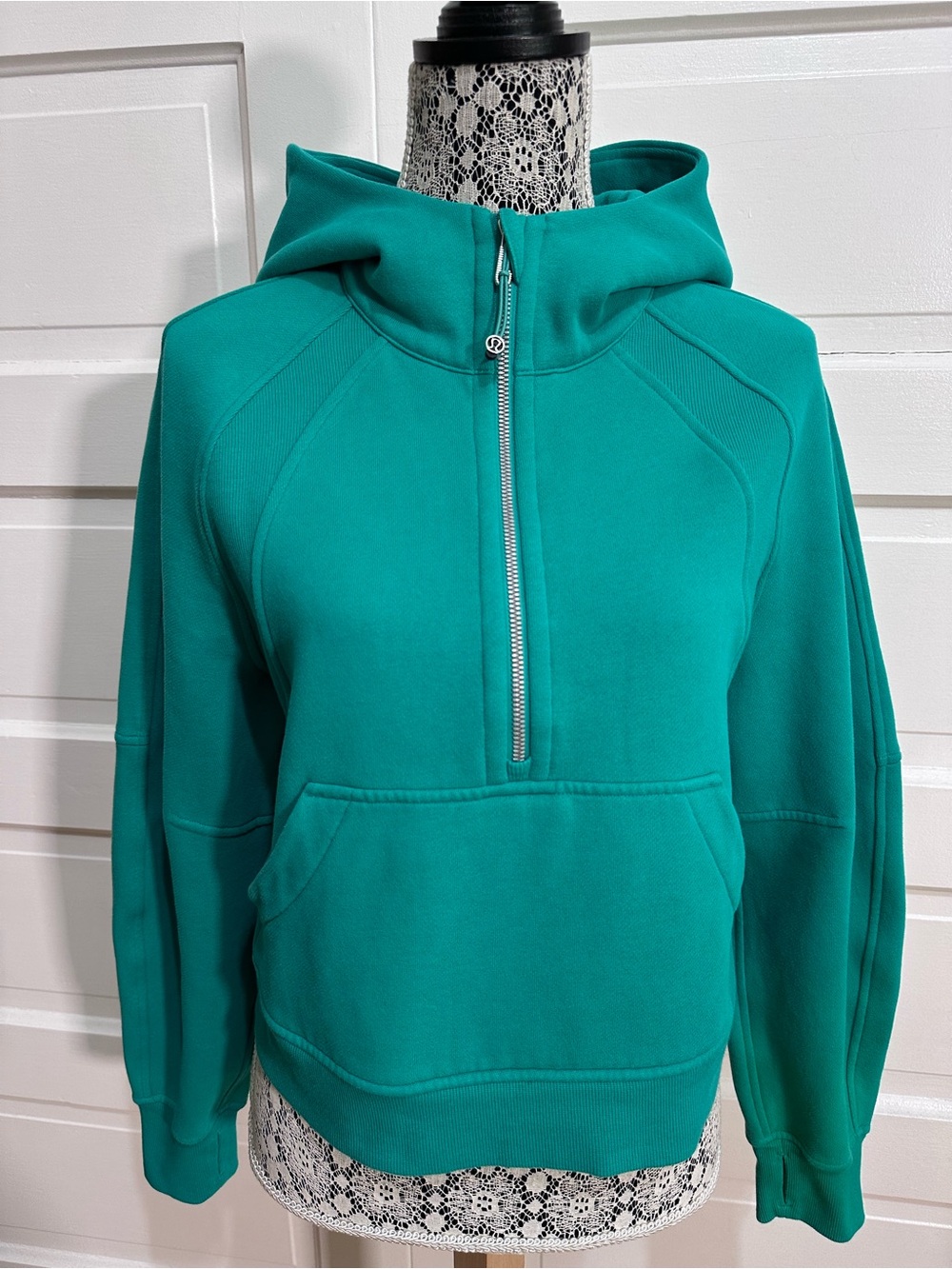 Lululemon Scuba Oversized Half-Zip Hoodie Size XS/S Kelly Green Soft $138 - Picture 1 of 6